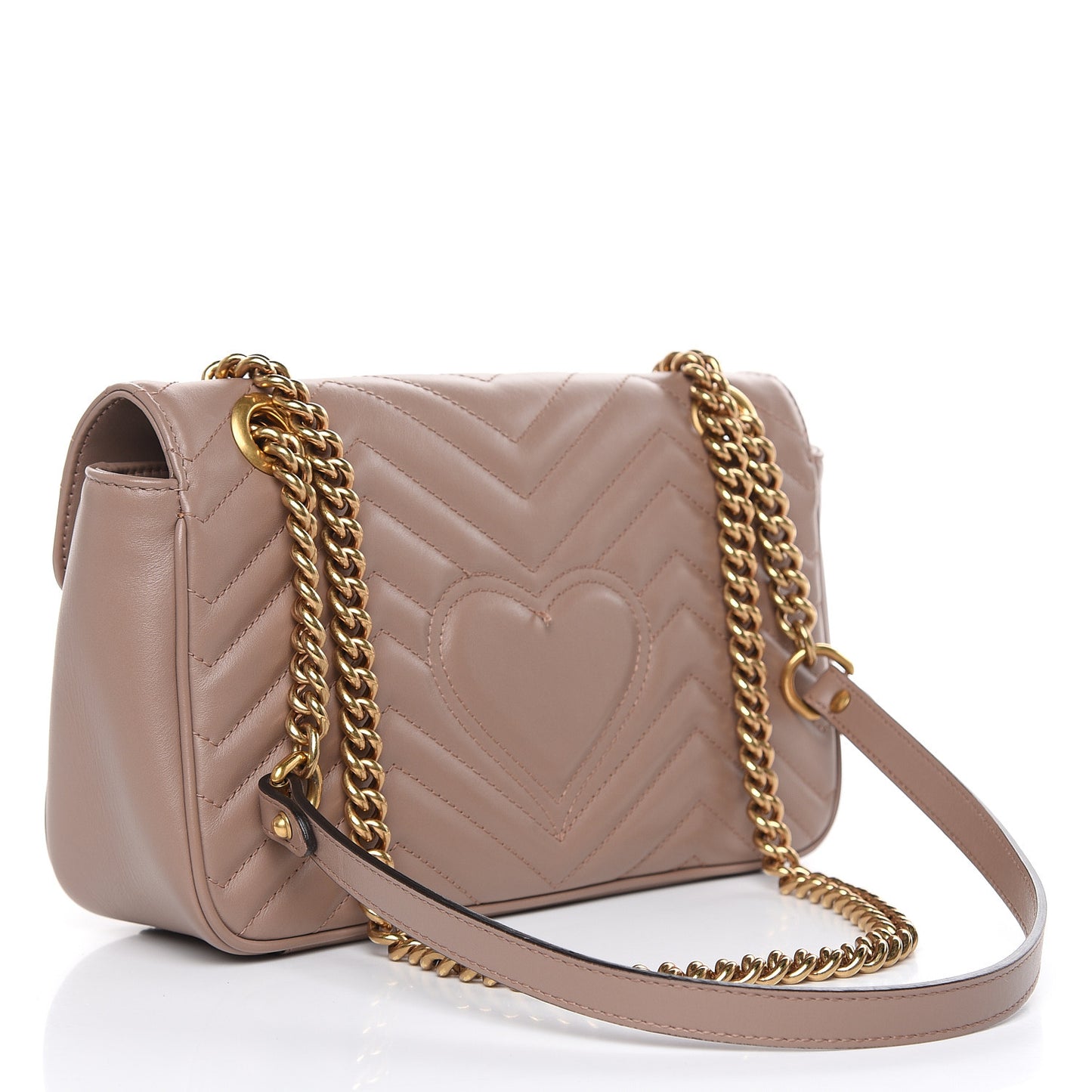 Calfskin Matelasse Small GG Marmont Shoulder Bag Porcelain Rose