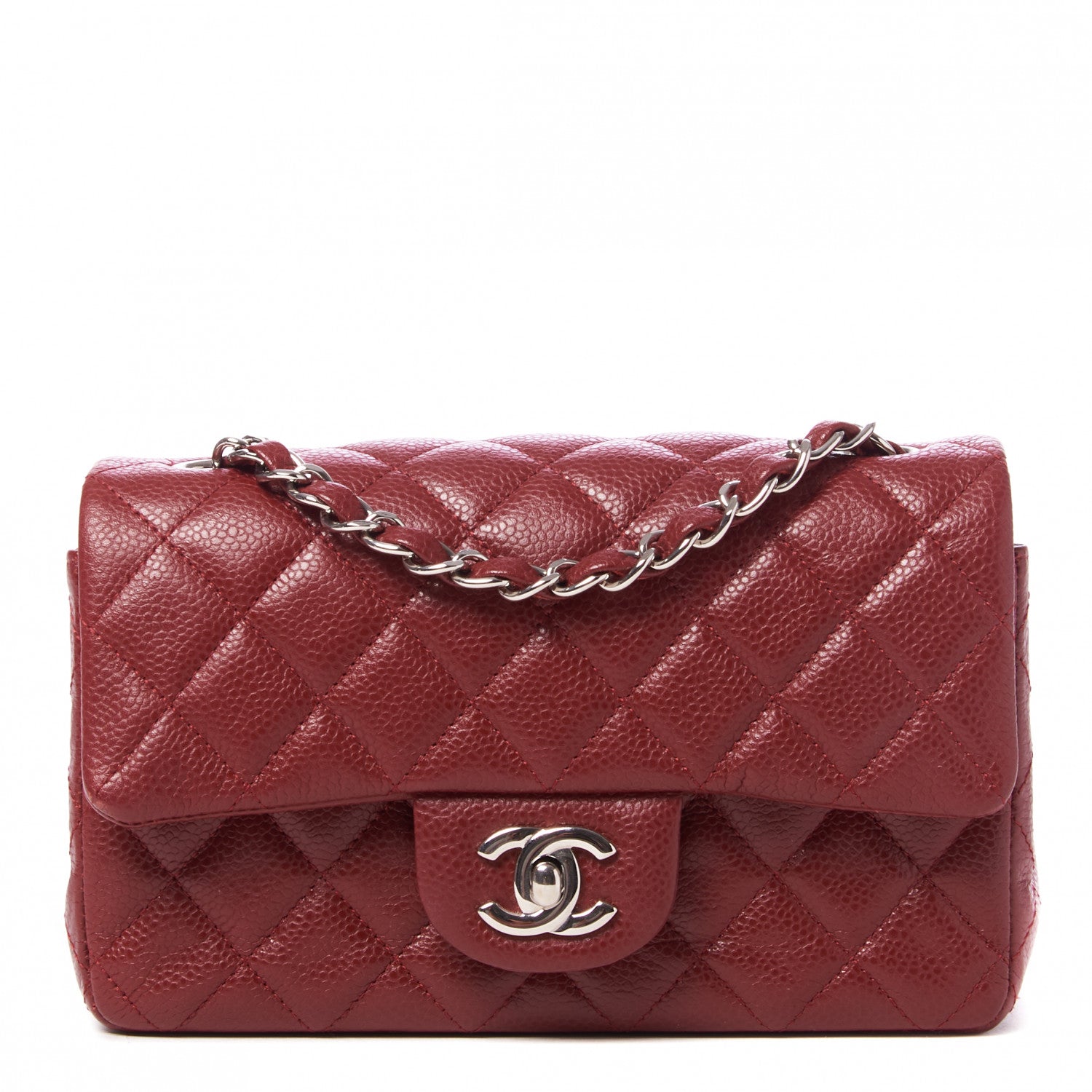 Chanel Caviar Quilted Mini Rectangular Flap Red 1 of 9