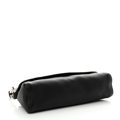 Prada Vitello Daino Swing Flap Shoulder Bag Black 4 of 13