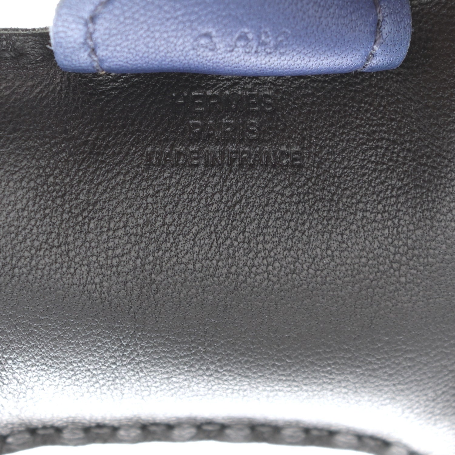 Hermes Milo Lambskin Grigri Rodeo Horse Bag Charm MM Black Bleu Saphir Gold 4 of 5