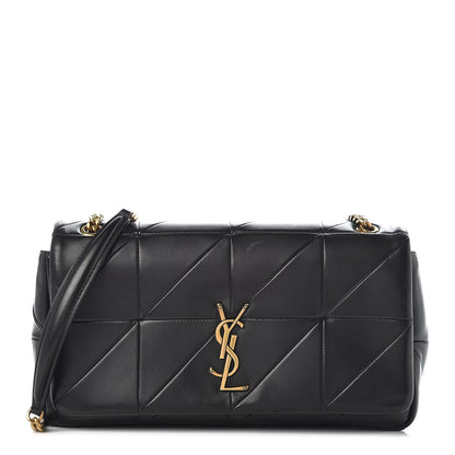 Saint Laurent Lambskin Patchwork Monogram Medium Jamie Black 1 of 14