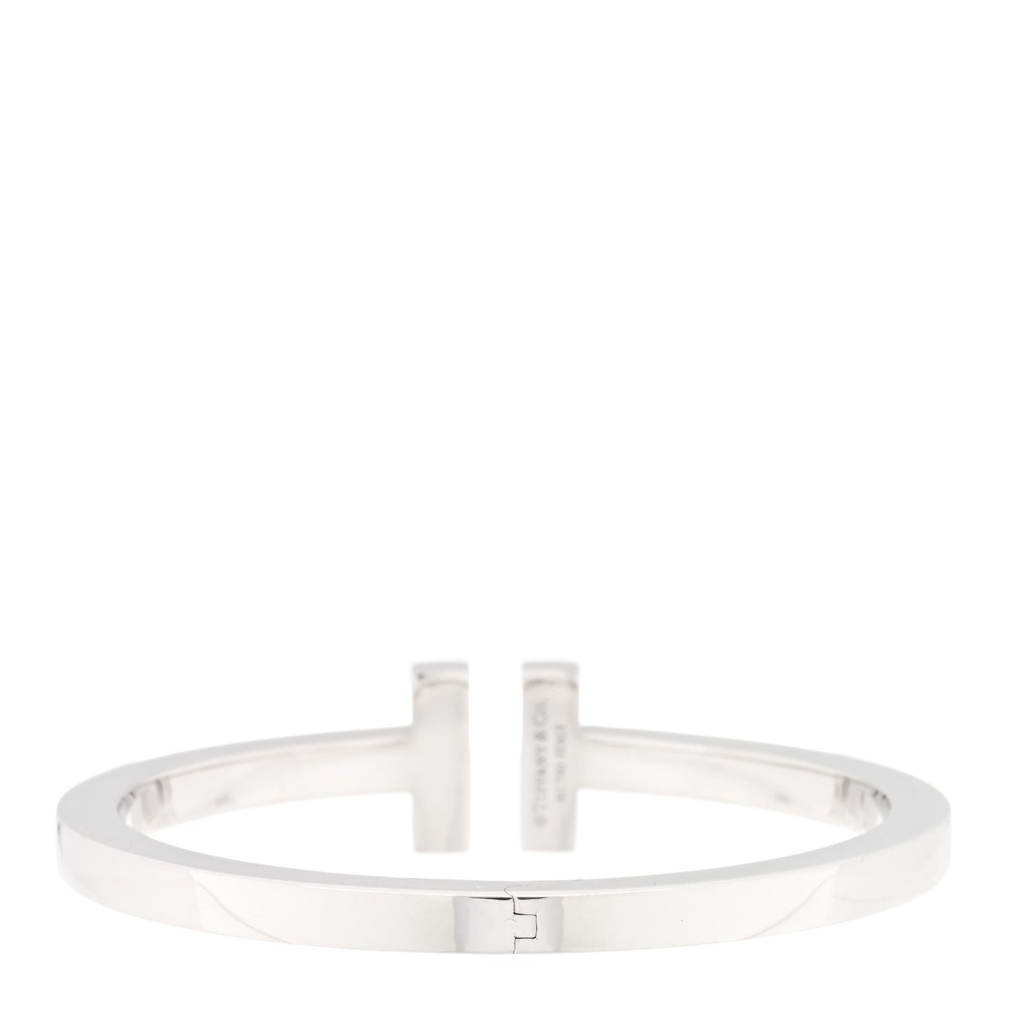 18K White Gold Diamond T Square Pave Bracelet