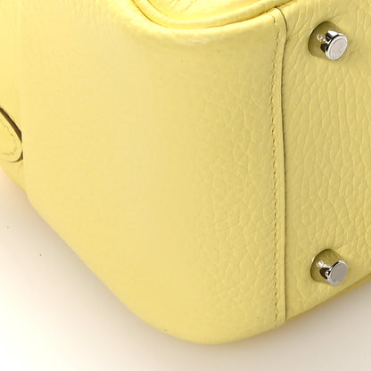 Hermes Taurillon Clemence Mini Lindy 20 Limoncello 9 of 10