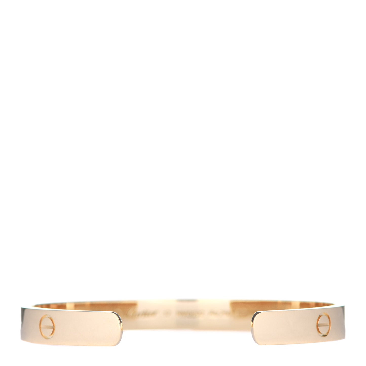 18K Yellow Gold LOVE Cuff Bracelet 17