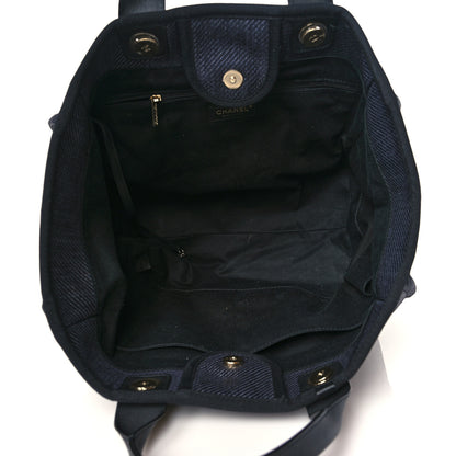 Chanel Canvas Medium Deauville Tote Black 5 of 11