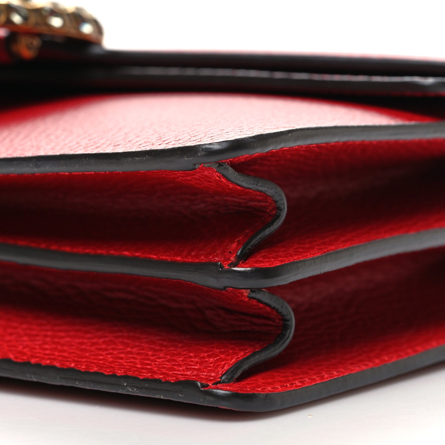 Gucci Dollar Calfskin Swarovski Crystal Small Dionysus Shoulder Bag Hibiscus Red 12 of 12