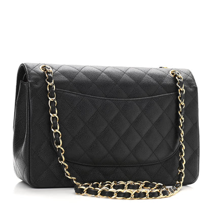 Chanel Caviar Quilted Jumbo Double Flap Black 3 of 10