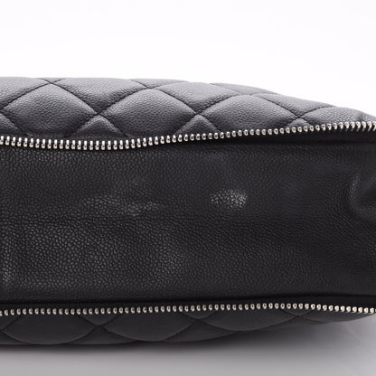 Chanel Caviar Quilted Expandable Zip Shoulder Bag Black 10 of 10