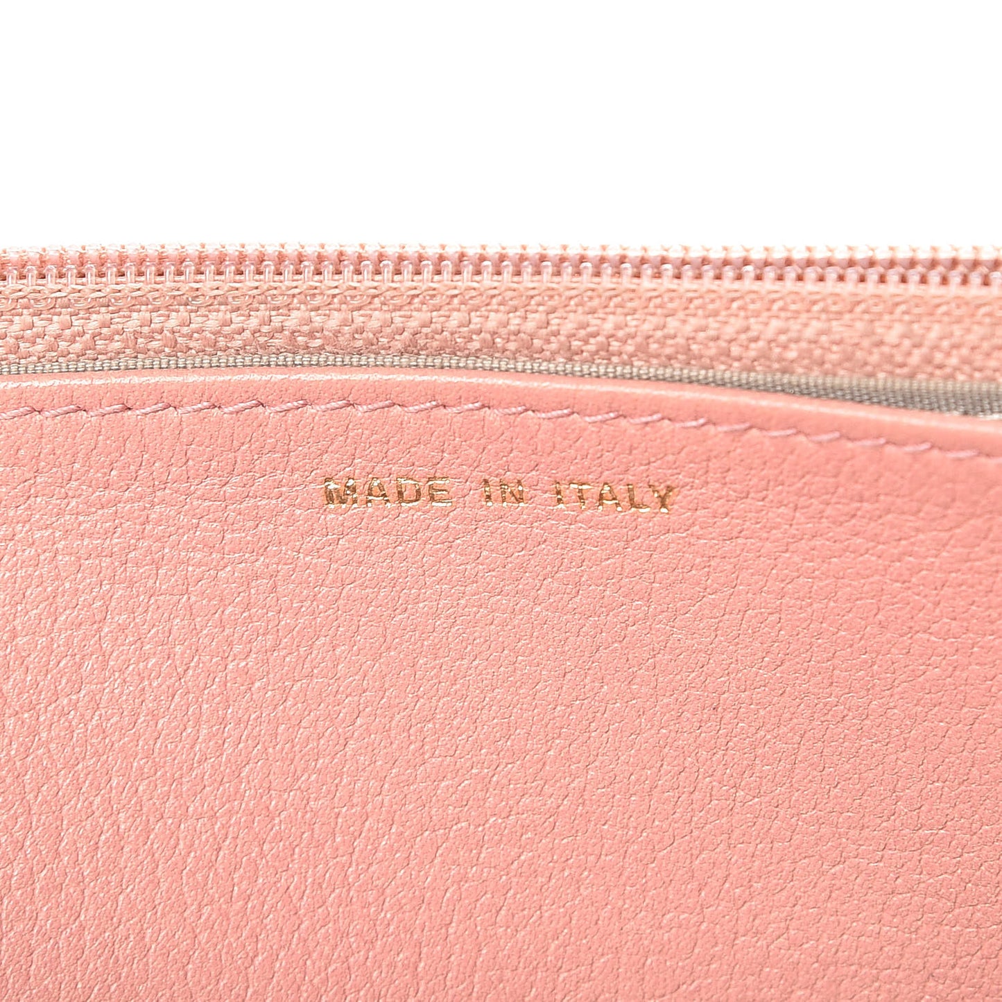 Goatskin Embossed Camellia Wallet On Chain WOC Light Pink