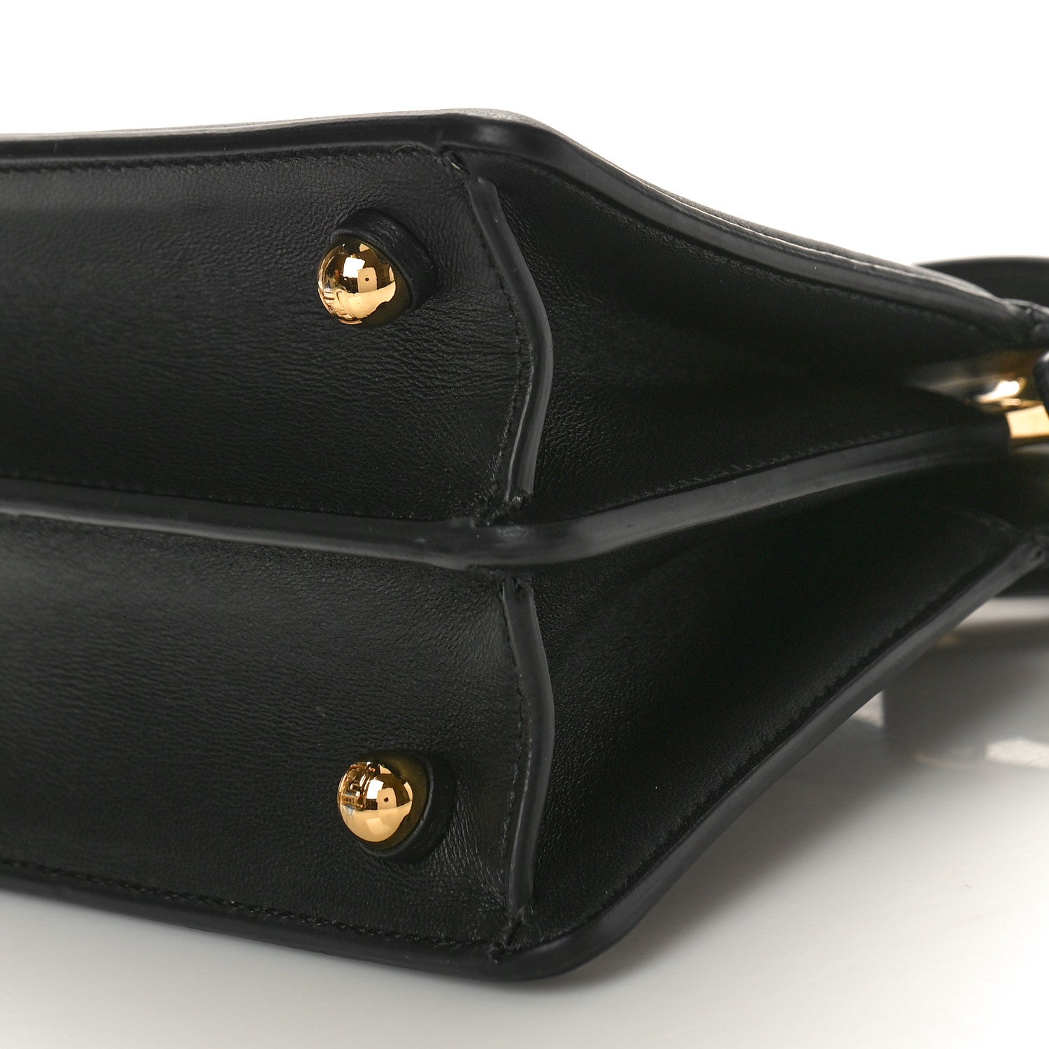 Fendi Shiny Nappa Petite Peekaboo I SEE U Satchel Black 10 of 11