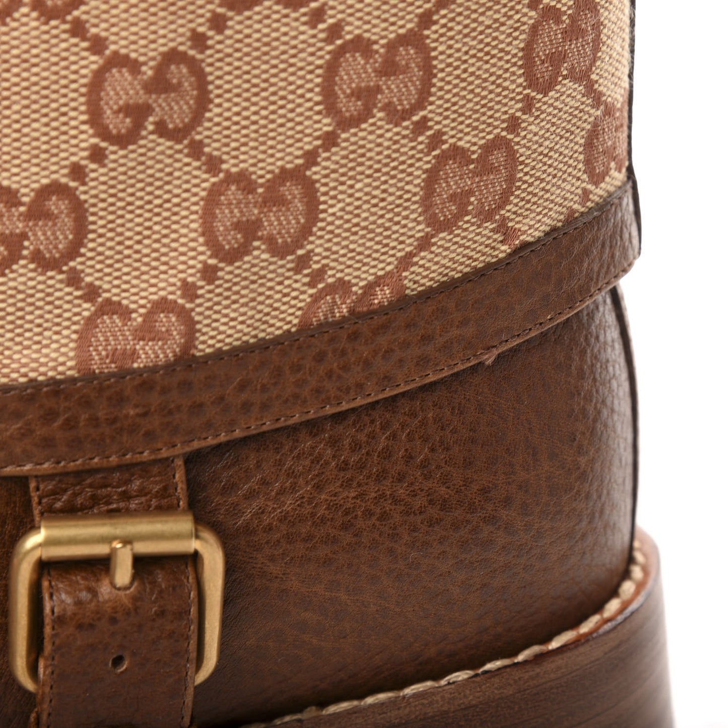 Monogram Canvas GG Boots 37.5 Beige Ruggine
