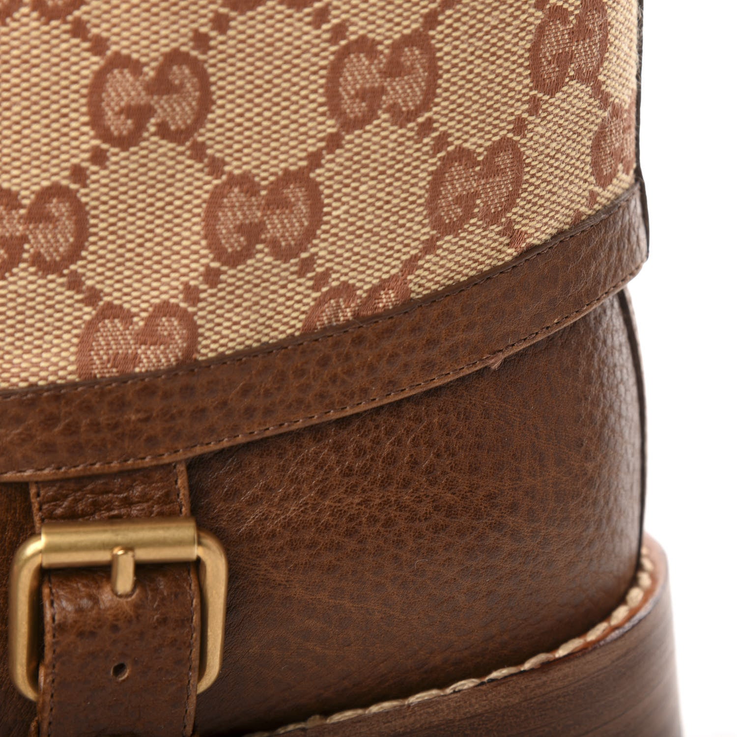 Gucci Monogram Canvas GG Boots 37.5 Beige Ruggine 11 of 11