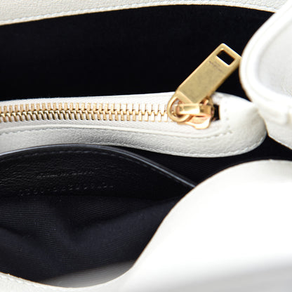 Saint Laurent Sheepskin Matelasse Chevron Monogram Medium College Bag Crema Soft 10 of 11