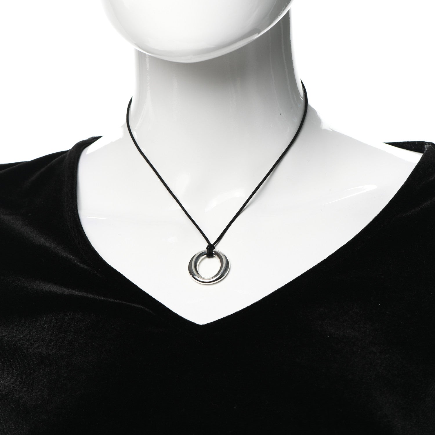 Tiffany Sterling Silver Elsa Peretti Sevillana Pendant Necklace 2 of 4