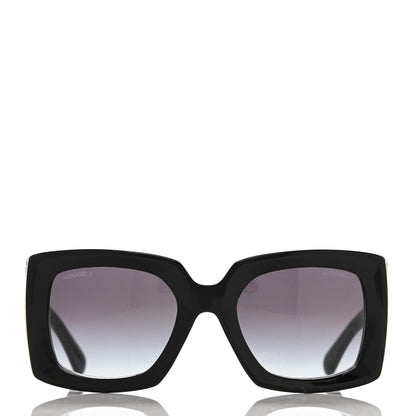Chanel Acetate Rectangle Sunglasses 5435 Black 2 of 8