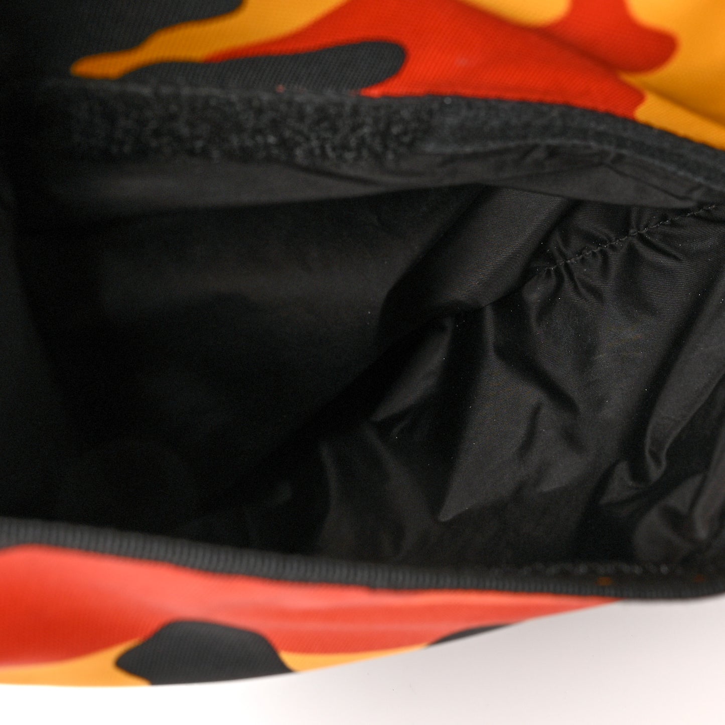Nylon Camouflage Print Backpack Orange Yellow Black