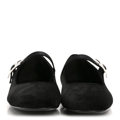 Hermes Velvet Jane Ballet Flats 38.5 Black 3 of 9