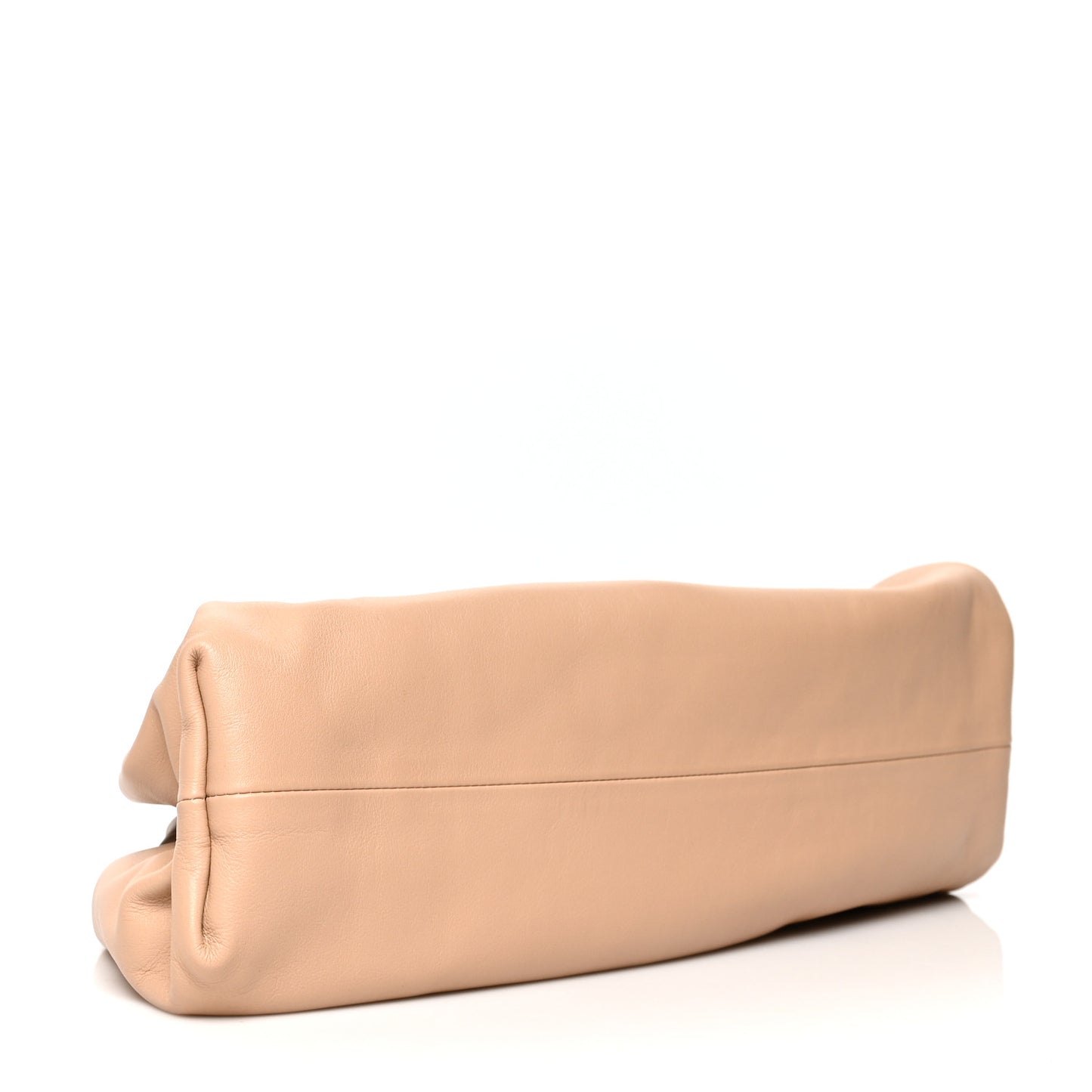 Smooth Butter Calf The Pouch Oversized Clutch Nude