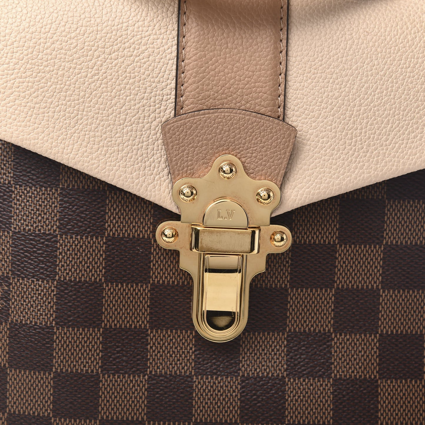 Damier Ebene Clapton Backpack Creme