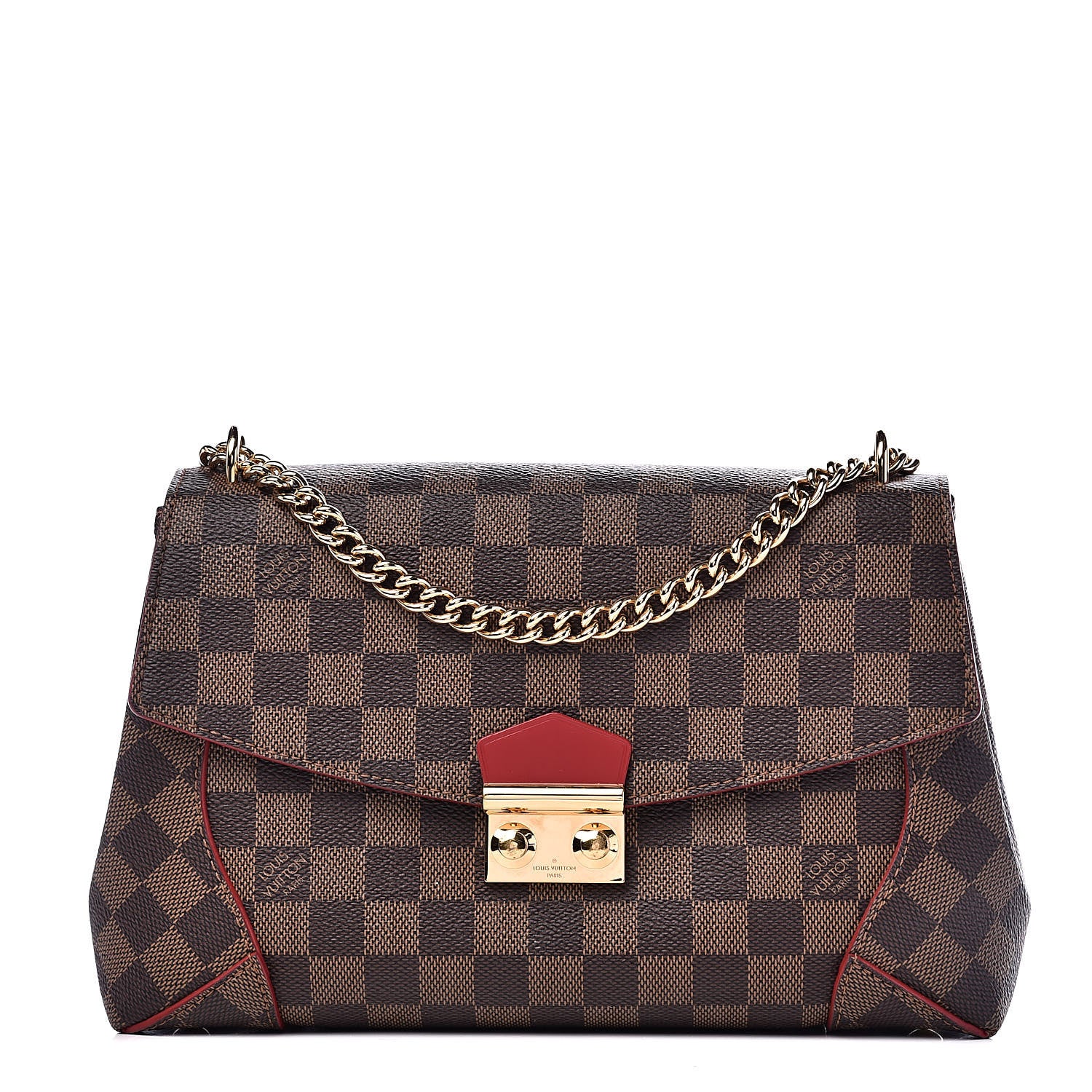 Louis Vuitton Damier Ebene Caissa Clutch Cherry 1 of 11