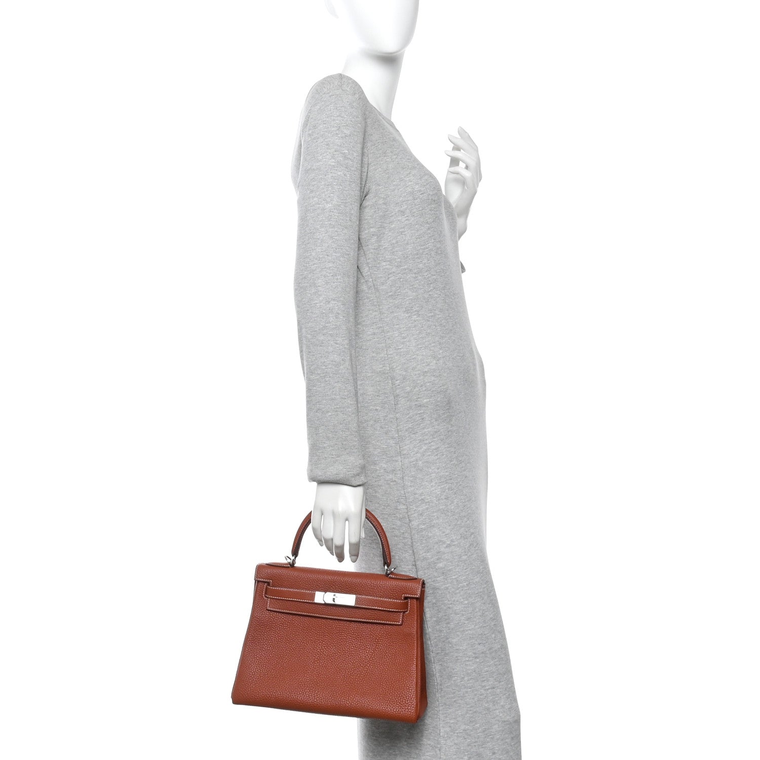 Hermes Togo Kelly Retourne 28 Sienne 3 of 13