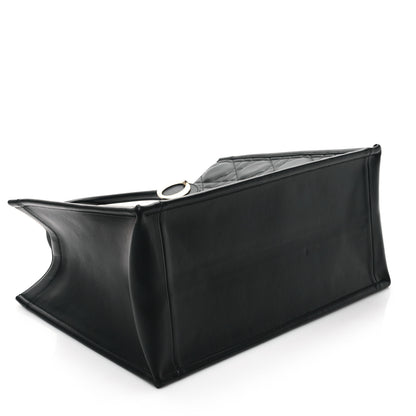 Christian Dior Calfskin Macro Cannage Medium Book Tote Black 4 of 10