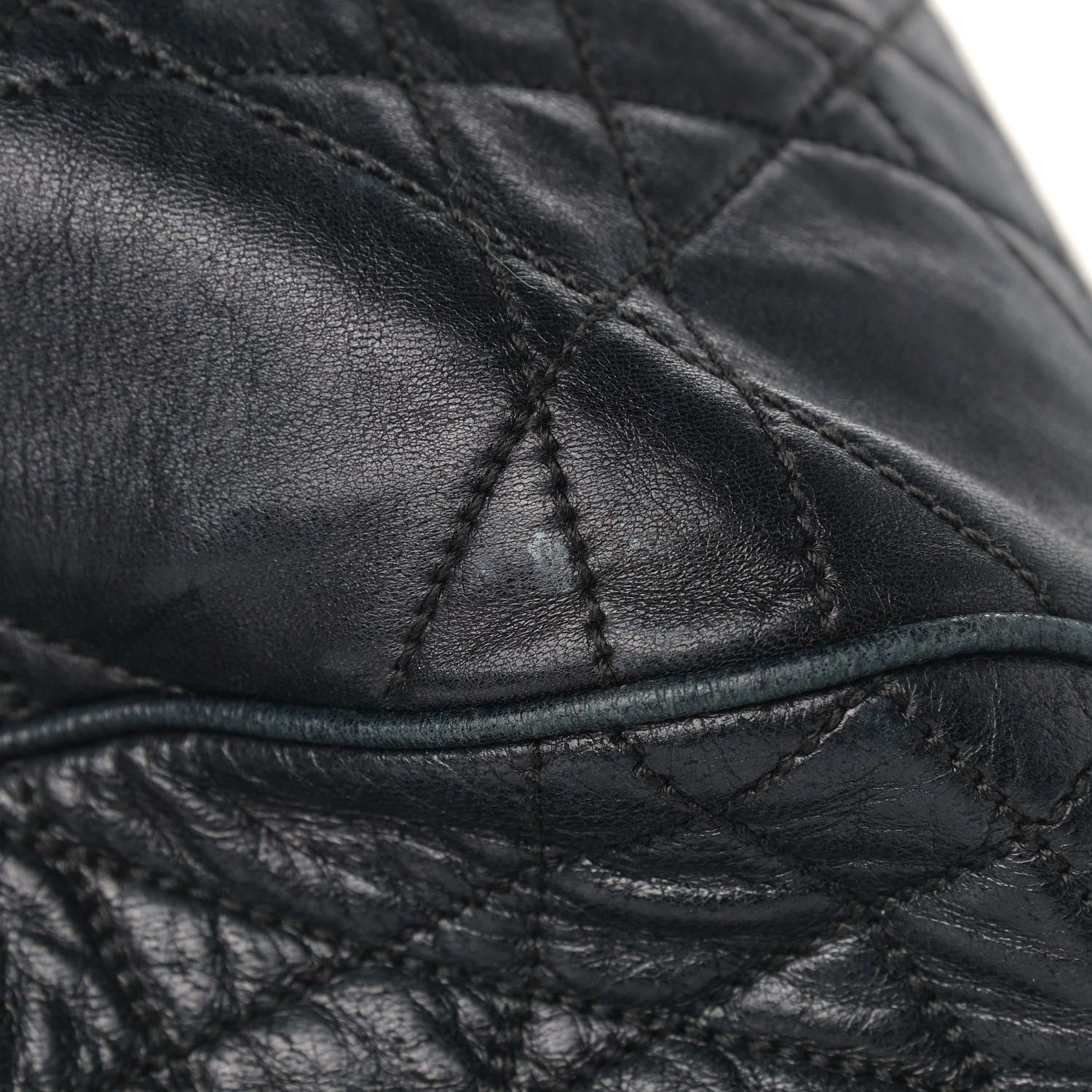 Christian Dior Lambskin Cannage Drawstring Bag Black 9 of 19