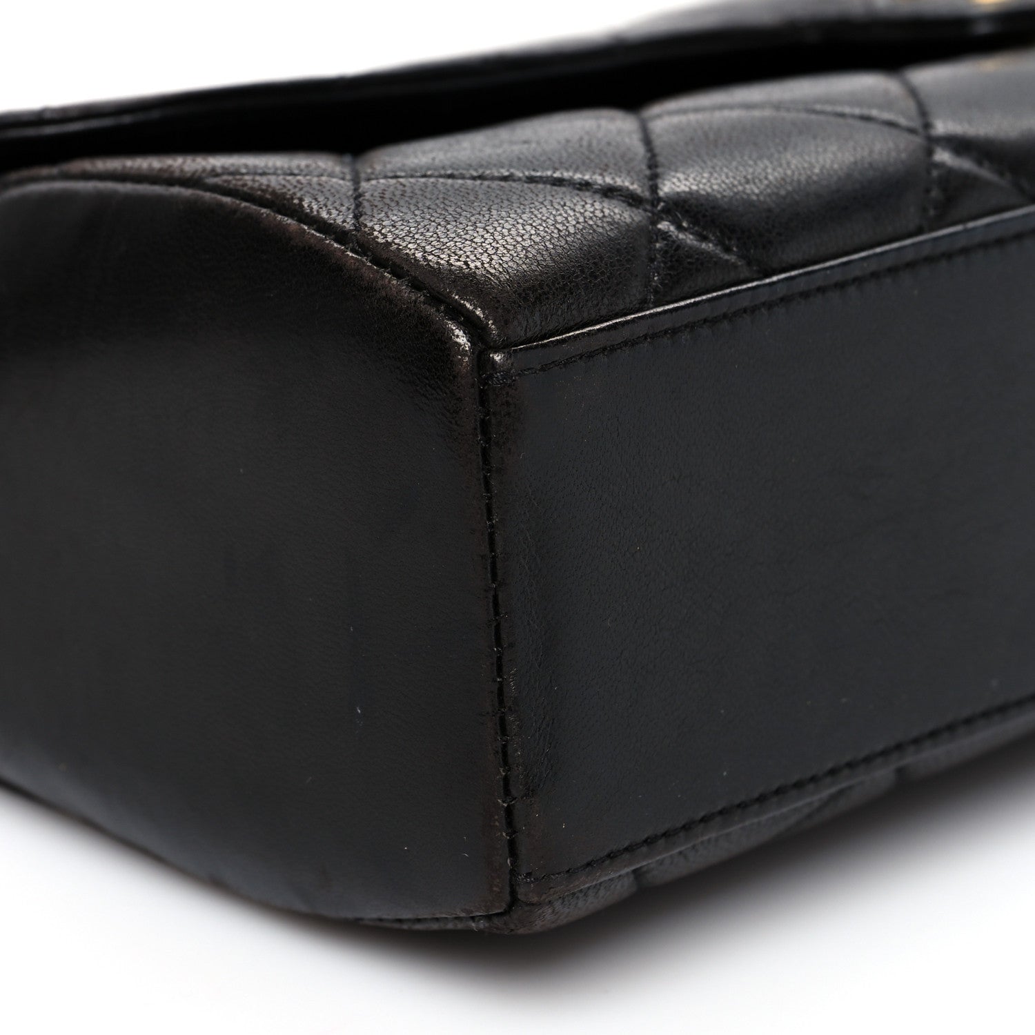Chanel Lambskin Quilted CC Flap Shoulder Bag Black 7 of 8
