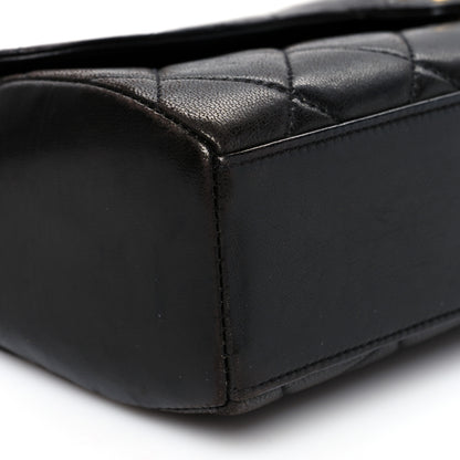 Chanel Lambskin Quilted CC Flap Shoulder Bag Black 7 of 8