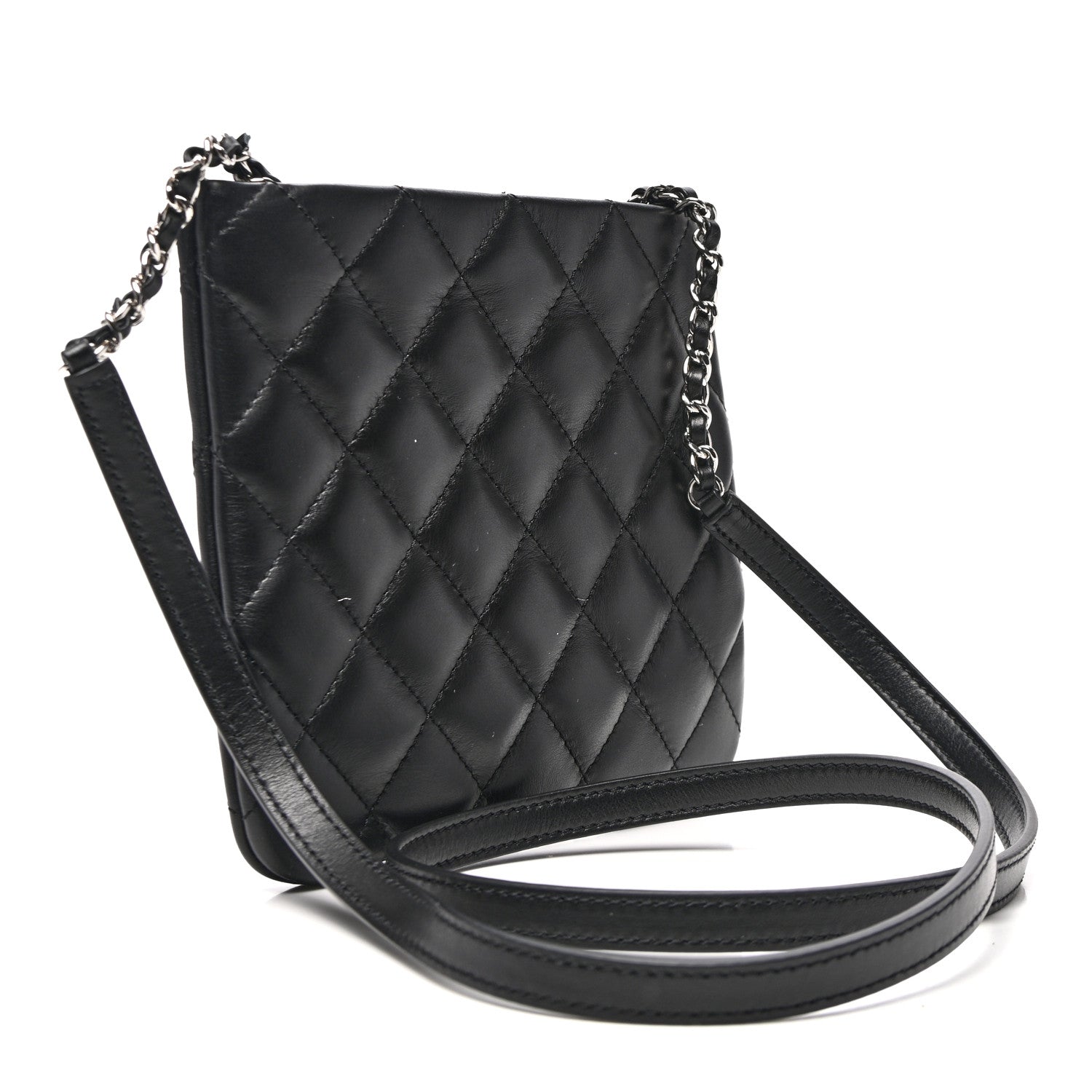 Chanel Lambskin Quilted Crossbody Bag Black 3 of 12