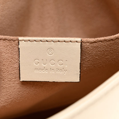 Gucci Calfskin Matelasse Mini GG Marmont Shoulder Bag White 5 of 9
