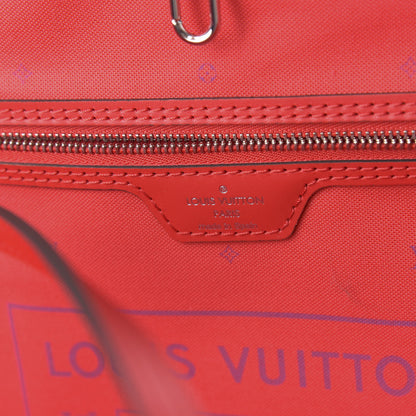 Louis Vuitton Monogram Escale Neverfull MM Rouge 8 of 11