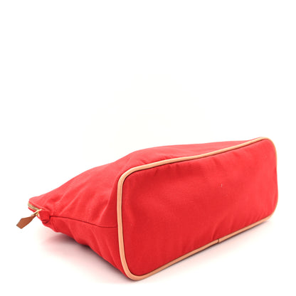 Hermes Cotton Bolide Travel Cosmetic Pouch Rouge 4 of 6