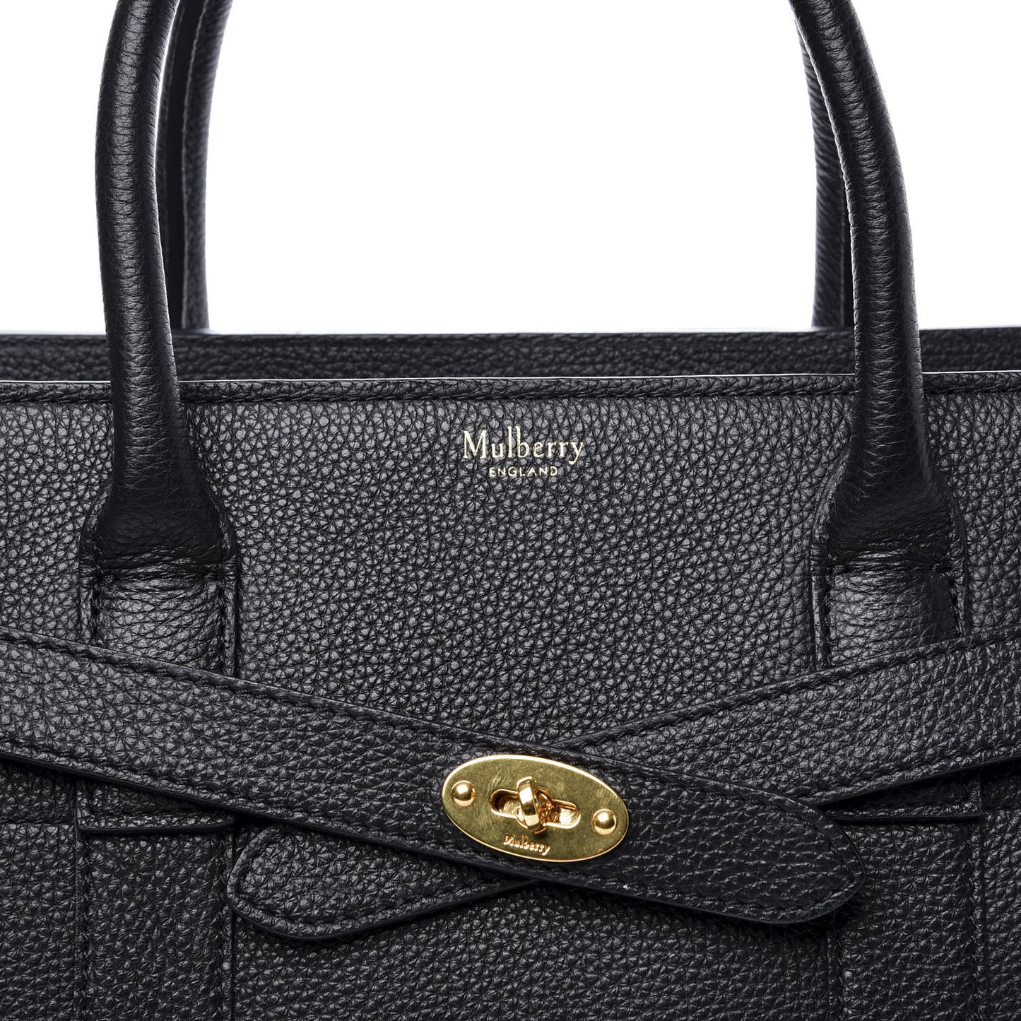 Classic Grain Small Bayswater Zip Tote Black
