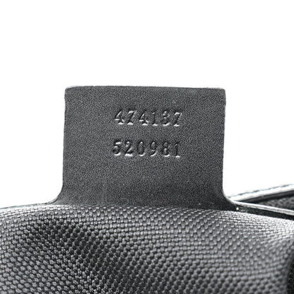 Gucci GG Supreme Monogram Appia Calfskin Web Flat Messenger Bag Black Grey 7 of 10