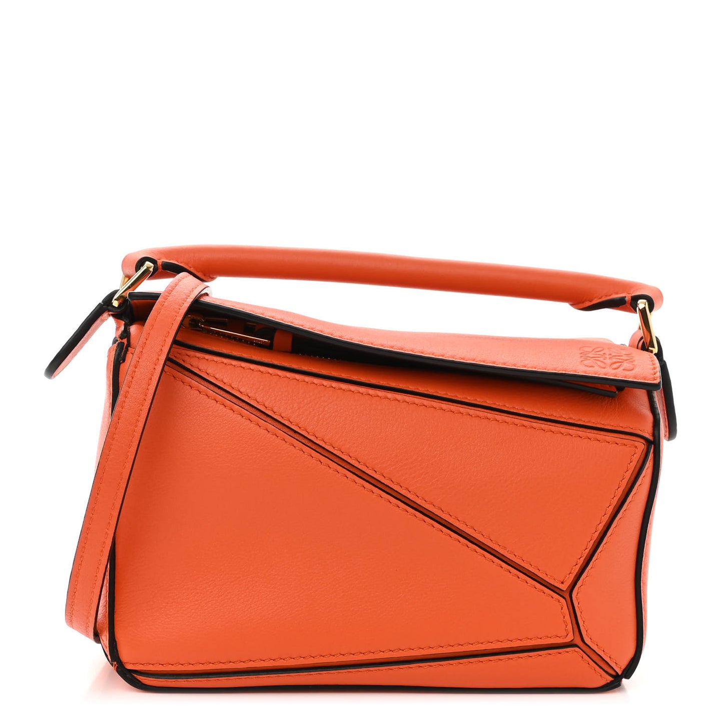 Calfskin Mini Puzzle Bag Orange