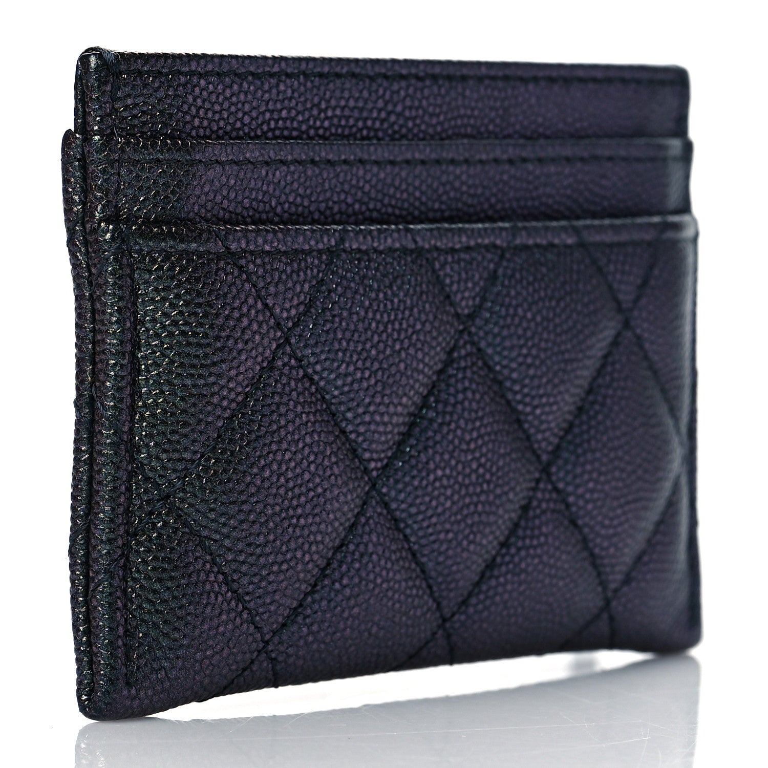 Chanel Iridescent Caviar Quilted Card Holder Black 3 of 10