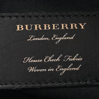 Burberry Derby Calfskin House Check Medium Banner Tote Slate Blue 6 of 13