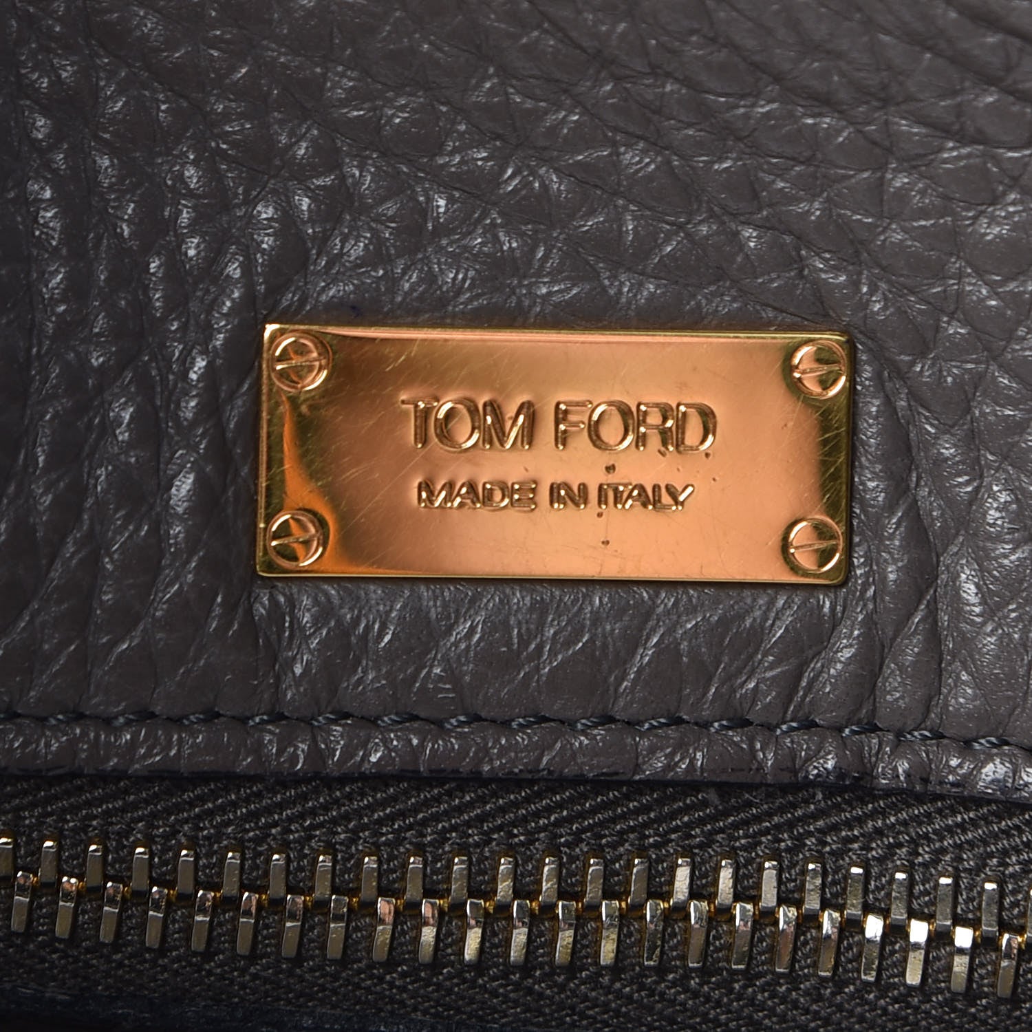 Tom Ford Grained Calfskin Alix Shoulder Bag Graphite 8 of 12