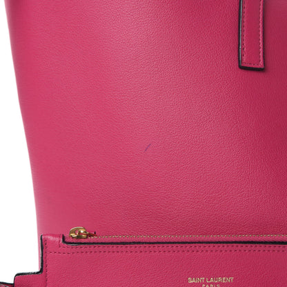 Saint Laurent Calfskin Large Shopping Tote Fuchsia 9 of 16