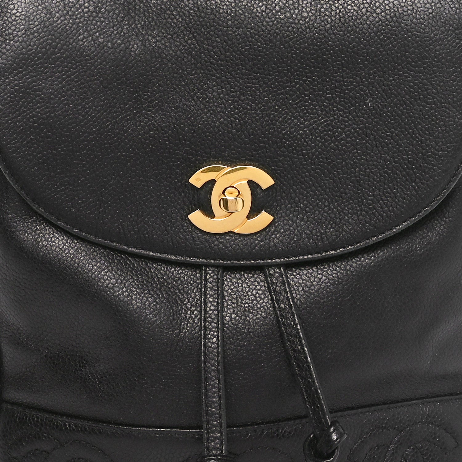 Chanel Caviar CC Backpack Black 7 of 10