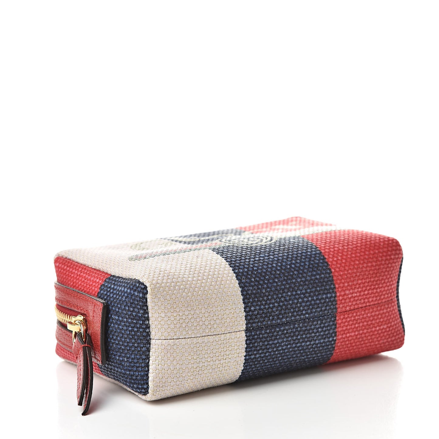 Canvas Sylvie Stripe Logo Cosmetic Case Mystic White Hibiscus Red Maritime