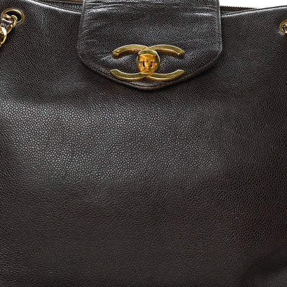 Chanel Caviar XL Weekender Bag Brown 10 of 15