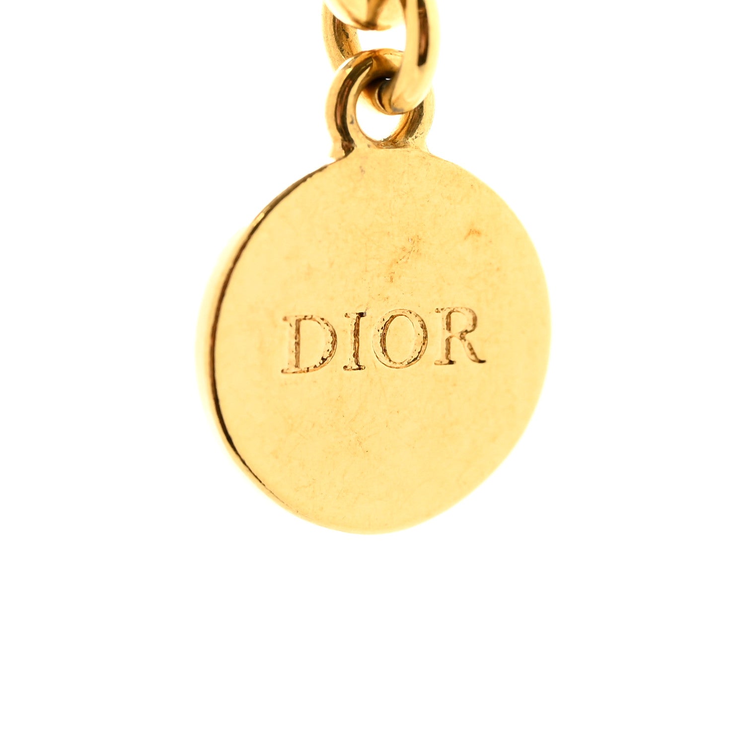 Christian Dior Metal Danseuse Etoile Chain Choker Necklace Gold 6 of 8