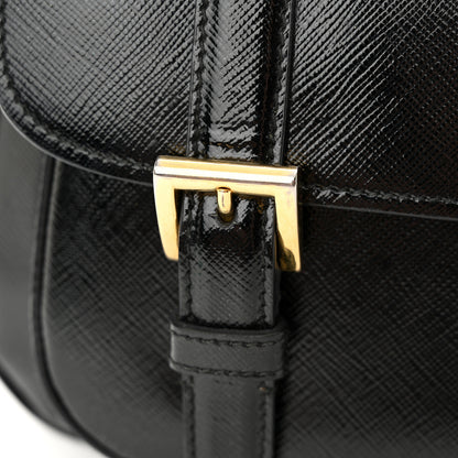 Prada Saffiano Vernice Messenger Bag Black 15 of 17