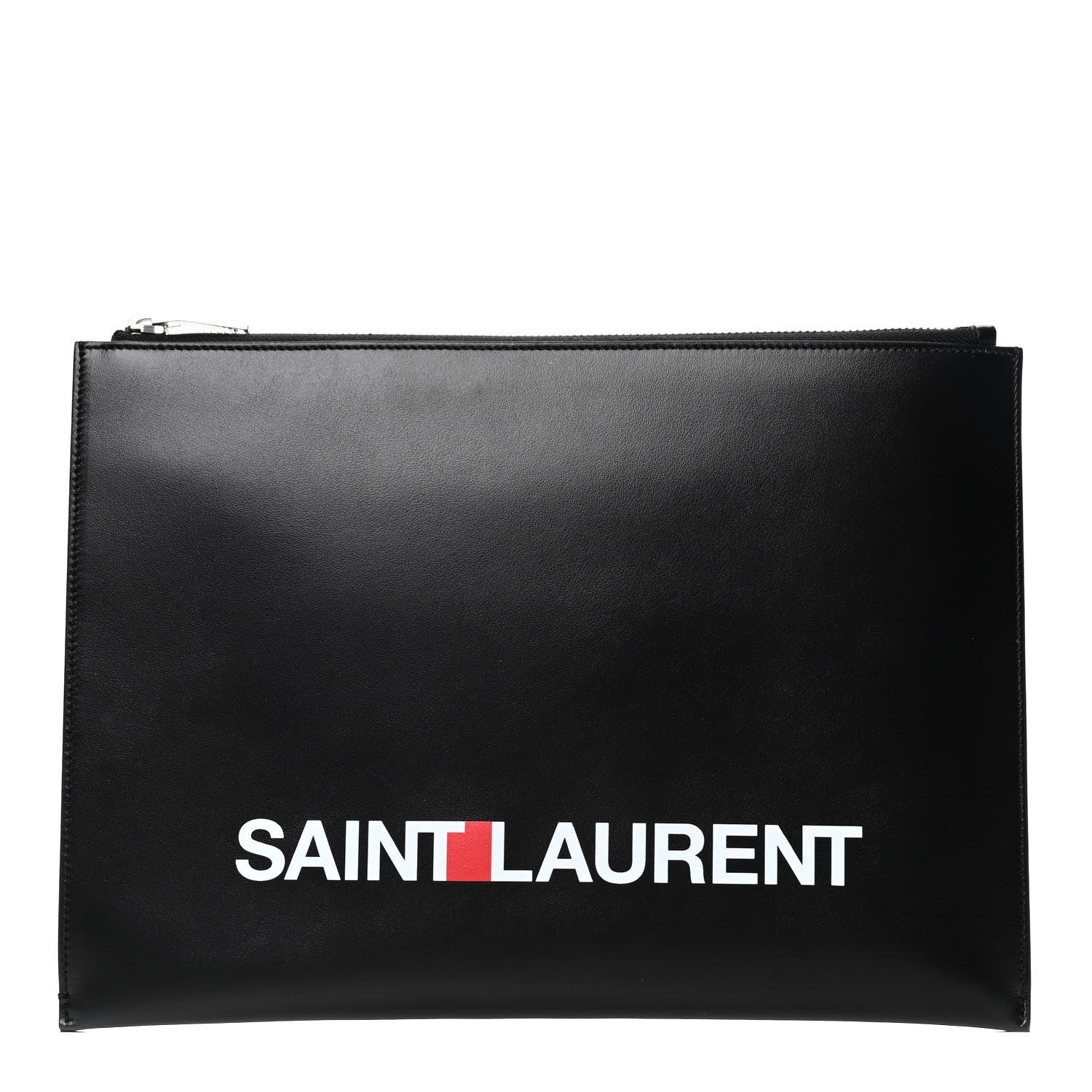 Saint Laurent Calfskin Logo Zipped Tablet Pouch Black 1 of 4