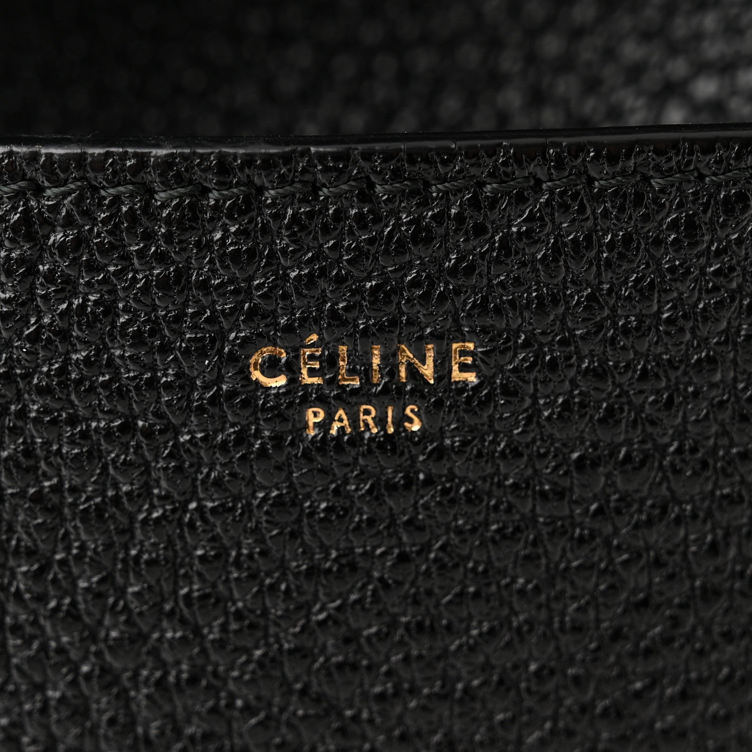 Celine Soft Grained Calfskin Sangle Bucket Bag Black 7 of 10