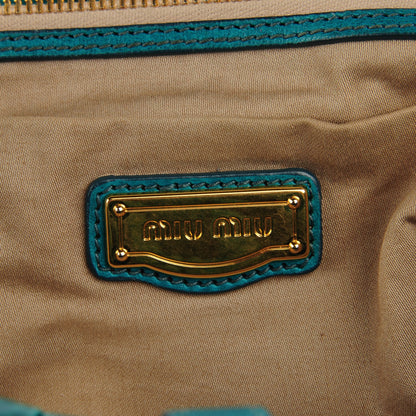Miu Miu Nappa Matelasse Coffer Hobo Teal 5 of 8