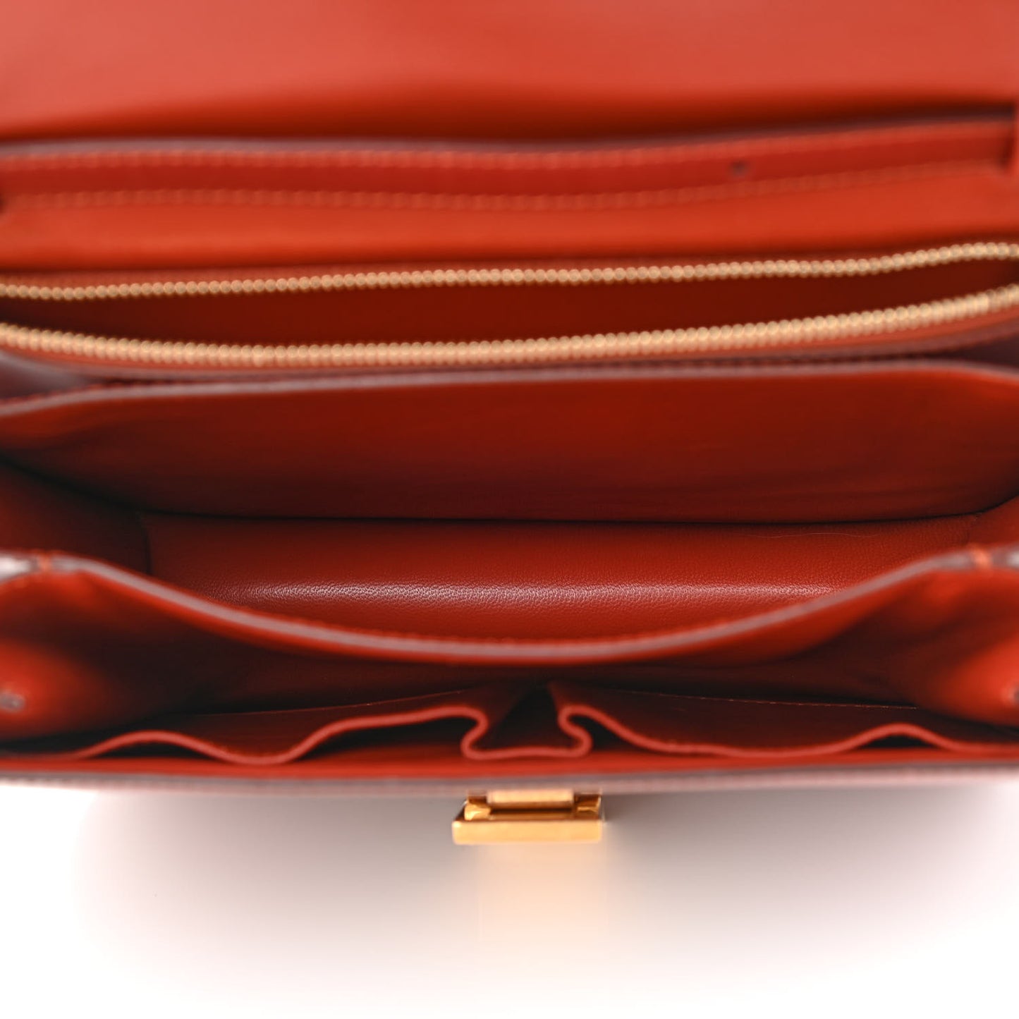 Box Calfskin Medium Classic Box Flap Bag Dark Brick