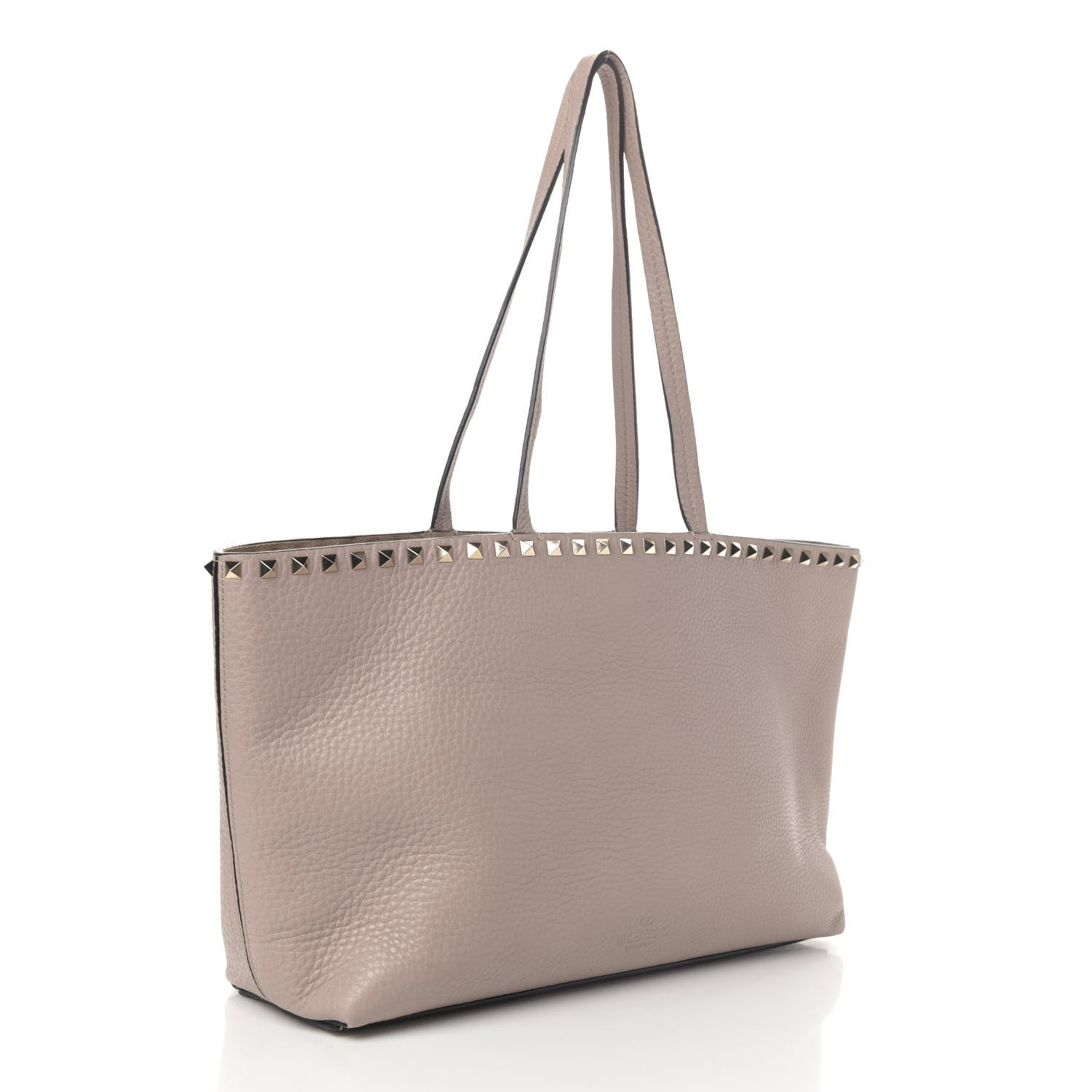 Valentino Garavani Grained Calfskin Rockstud Shoulder Tote Poudre 2 of 4